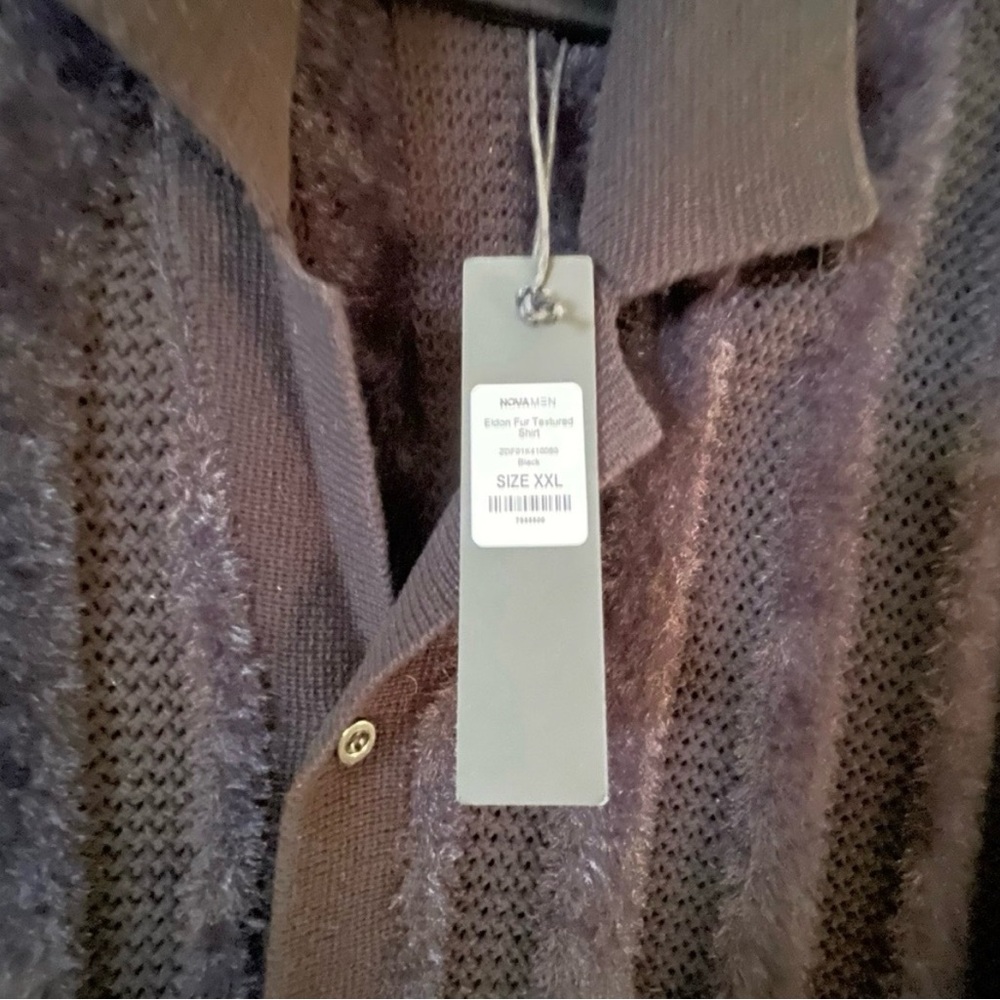 NOVA MEN Eldon Fur Textured Button Down Shirt NWT - image 4